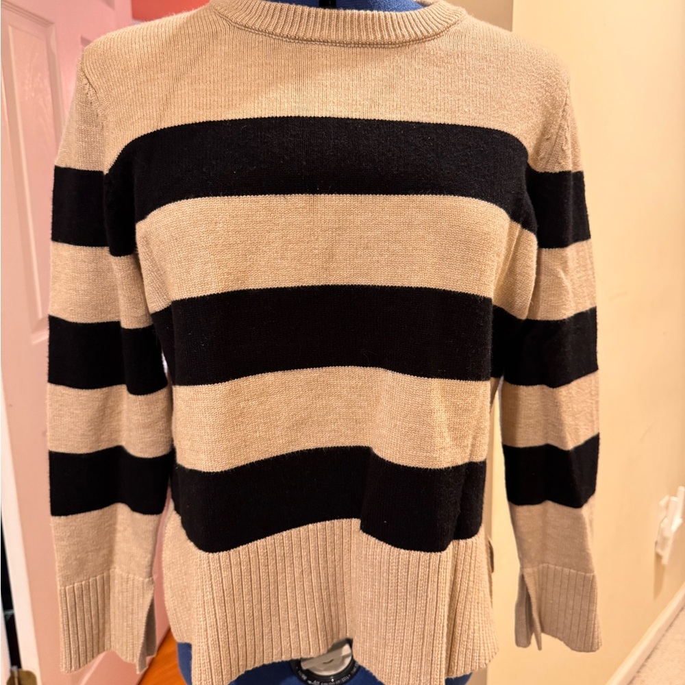 Striped Black and Tan Sweater